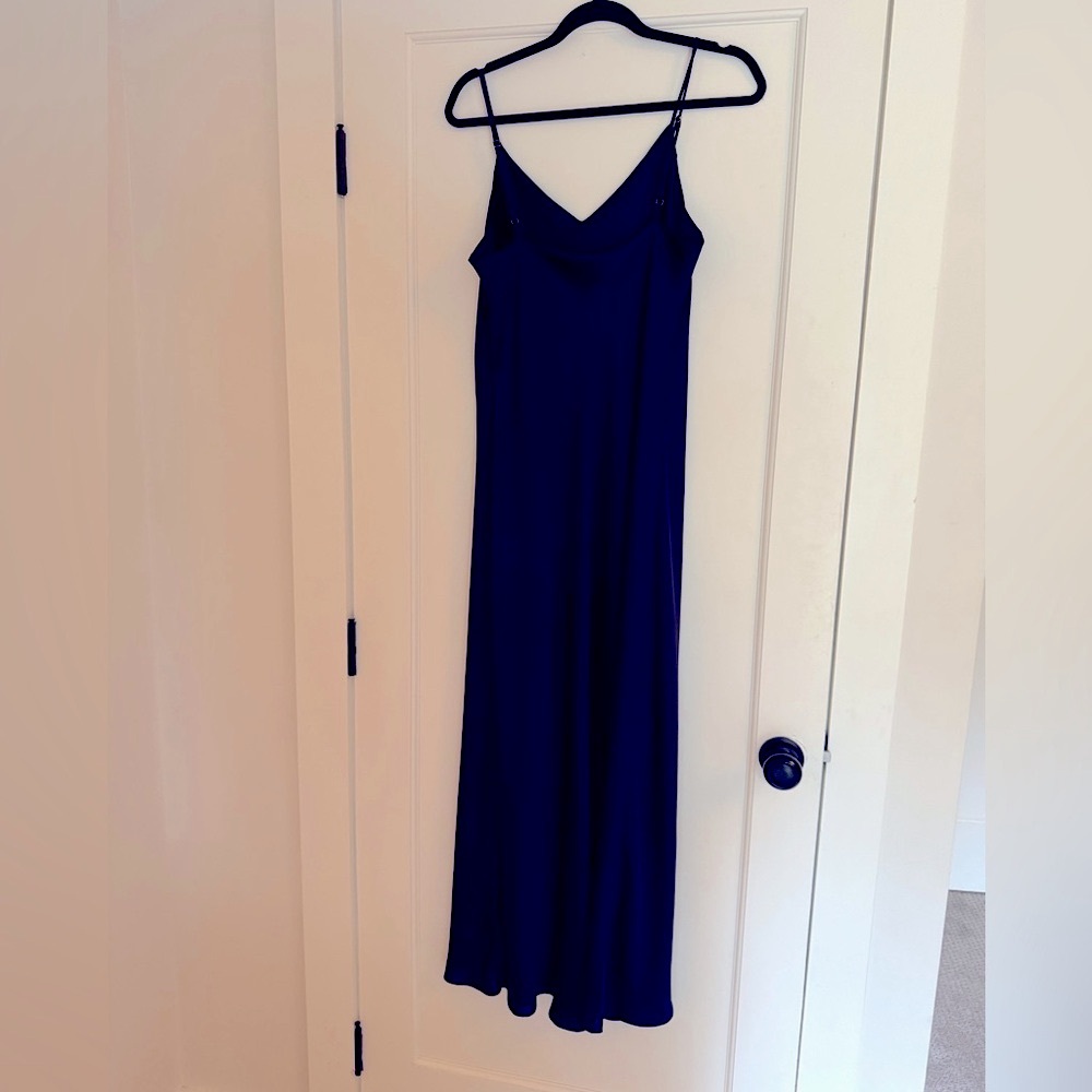 Hatch Ricky Slip Dress in Navy Maternity (Hatch size 2, pre-pregnancy 6-8)